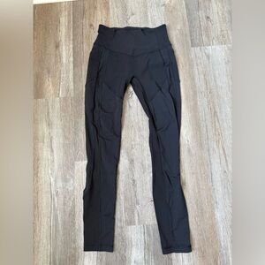 Lululemon Leggings Active Wear Running Pants Black Leggings Compression Size 6